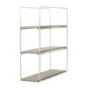 Metal/wood 3 Tier Wall Shelf, Gray/white