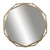 Metal, 28" 2d Octagon Mirror,gold