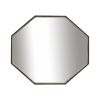 Metal, 32x28 Octagonal Mirror, Black/gld Wb