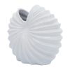 Cer, 12" Shell Vase, White