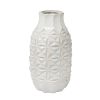 Ceramic 12" Geo Vase, Ivory