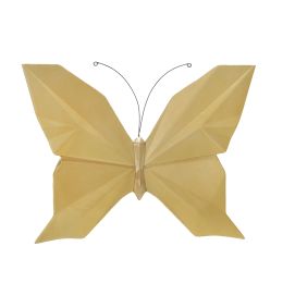 Resin 10" W Origami Butterfly Wall Decor, Gold
