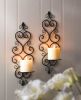 16' Scrolled Metal Wall Sconce Pair