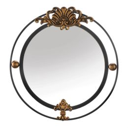 28" Regal Wall Mirror With Gold Accent