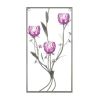 Three Candle Magenta Flower Wall Sconce