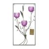 Three Candle Magenta Flower Wall Sconce