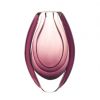 12" Wild Orchid Art Glass Vase