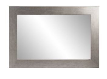 Stainless Grain Framed Vanity Wall Mirror (size: 32''x 50'')