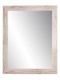 Weathered White Barnwood Framed Vanity Wall Mirror (size: 32''x 50'')