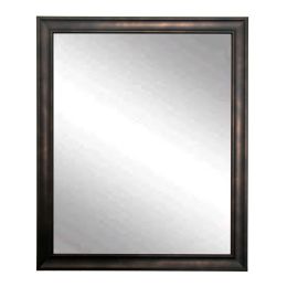 Clouded Bronze Framed Vanity Wall Mirror (size: 30''x 48'')