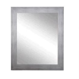 Timberwolf Silver Framed Vanity Wall Mirror (size: 32''x 50'')