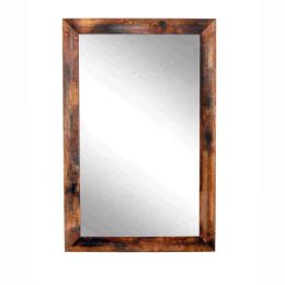 Marbled Mahogany Framed Vanity Wall Mirror (size: 32''x 50'')