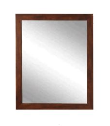 Modern Mocha Brown Framed Vanity Wall Mirror (size: 30''x 48'')