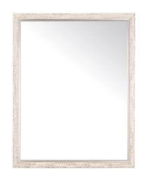 Silver and Cream Aspen Wall Mirror (size: 30'' x 48'')